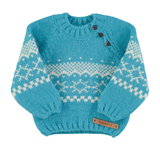 Jacquard sweater | Turquoise