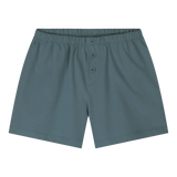 Button Shorts GOTS - Blue Gray