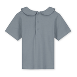 Baby Collar Tee GOTS - Stone Gray