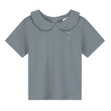 Baby Collar Tee GOTS - Stone Gray
