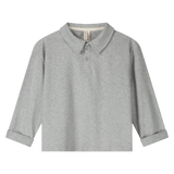 L/S Polo Shirt GOTS - Grey Melange