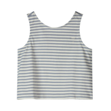 Boxy Tank Top GOTS - Stone Gray/Cream