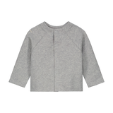 Baby Raglan Cardigan GOTS - Grey Melange