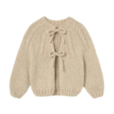 tricot knit baby cardigan - ivory