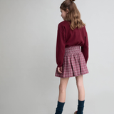 TARTAN SKIRT POMEGRANATE