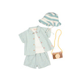 BB GINGHAM SHORTS - Aqua