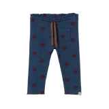 brushed polka dot rib baby leggings