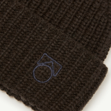 Beanie Dk Choc Rib Knit