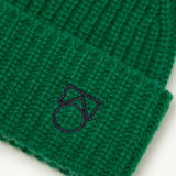 Beanie Green Rib Knit