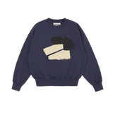 Bubble Sweatshirt Graystone Blue Fleece