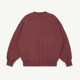 Crew Sweatshirt Burgundy Fleece