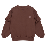 Repose Amsterdam | Ruffle sweater pure chocolate