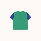 COLOR BLOCK BABY TEE - emerald