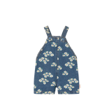 BLOSSOMS DENIM SHORT DUNGAREE *medium wash denim*