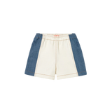 Color Block Denim Short