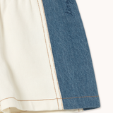 Color Block Denim Short