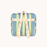 RETRO STRIPES TODDLER BACKPACK *light wash denim*