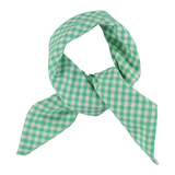 bandana | green & ecru checkered