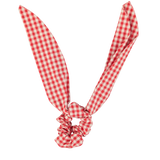 scrunchie | red & ecru checkered