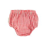 baby bloomers | red & ecru checkered