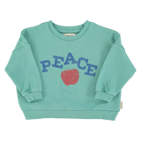 sweatshirt | turquoise w/ "peace" print