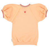 sweatshirt dress | peach "piupiuchick" print