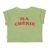 t'shirt | light olive w/ cherry print