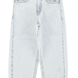 unisex trousers | washed light blue denim