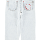 unisex trousers | washed light blue denim
