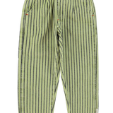 unisex trousers  | green w/ indigo stripes