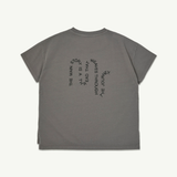 Oversized Tee - Plum Kitten Jersey