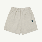 Baggy Short - Ecru Melange Fleece