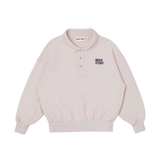 Polo Sweatshirt - Gray Lilac Fleece