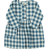 Short dress | Blue & white checkered