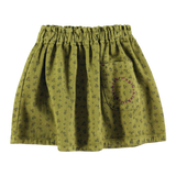 Short skirt | Khaki w/ black flowers