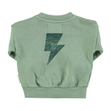 Sweatshirt | Green w/ "rock & roll" print