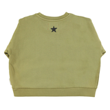 Sweatshirt | Olive green w/ tiger print