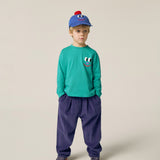 Smiling Face Green Sweatshirt