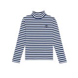 Blue Stripes Turtle Neck Tshirt