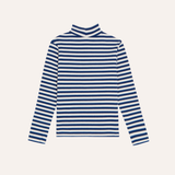Blue Stripes Turtle Neck Tshirt