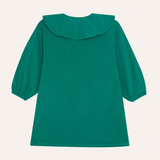 Daisies Embroidery Green Dress