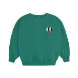 Smiling Face Green Sweatshirt