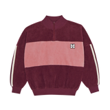Burgundy Color Block Sweatshirt