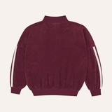 Burgundy Color Block Sweatshirt