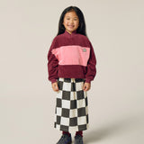 Burgundy Color Block Sweatshirt
