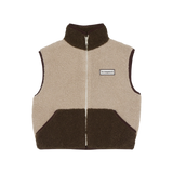 Green and Ecru Teddy Vest