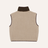 Green and Ecru Teddy Vest