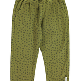Unisex trousers | Khaki w/ black flowers