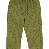 Unisex trousers | Khaki w/ black flowers