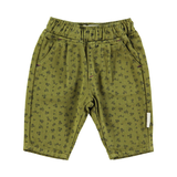 Unisex trousers | Khaki w/ black flowers